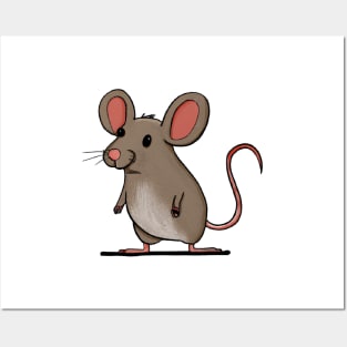 Cute Mouse Drawing Posters and Art